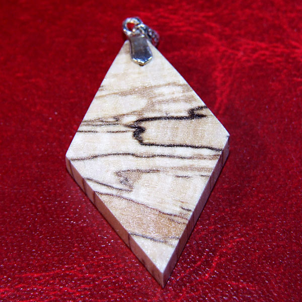 Rhombus marble wood pendant