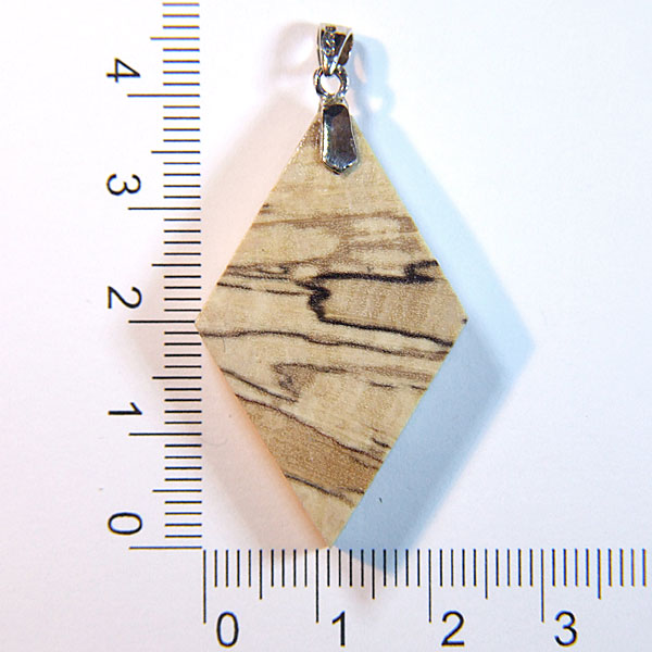 Rhombus marble wood pendant