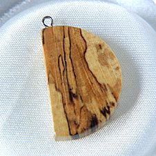 Half Moon marble wood pendant
