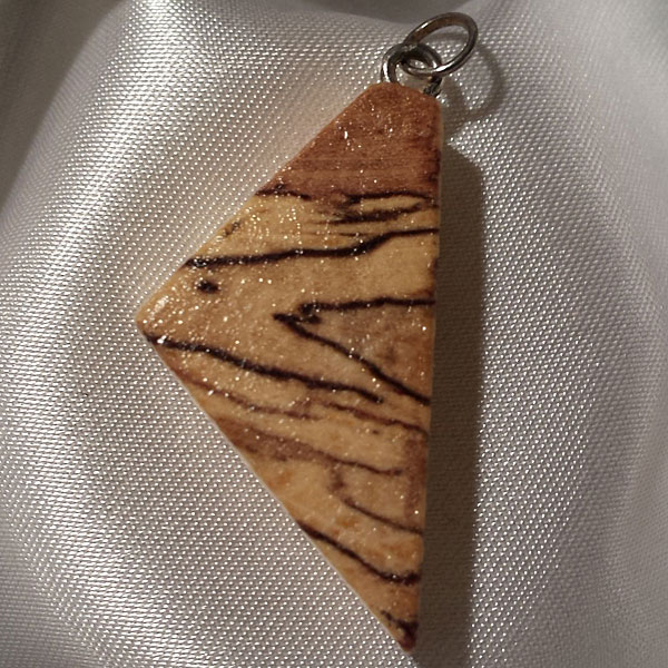 Triangle marble wood pendant